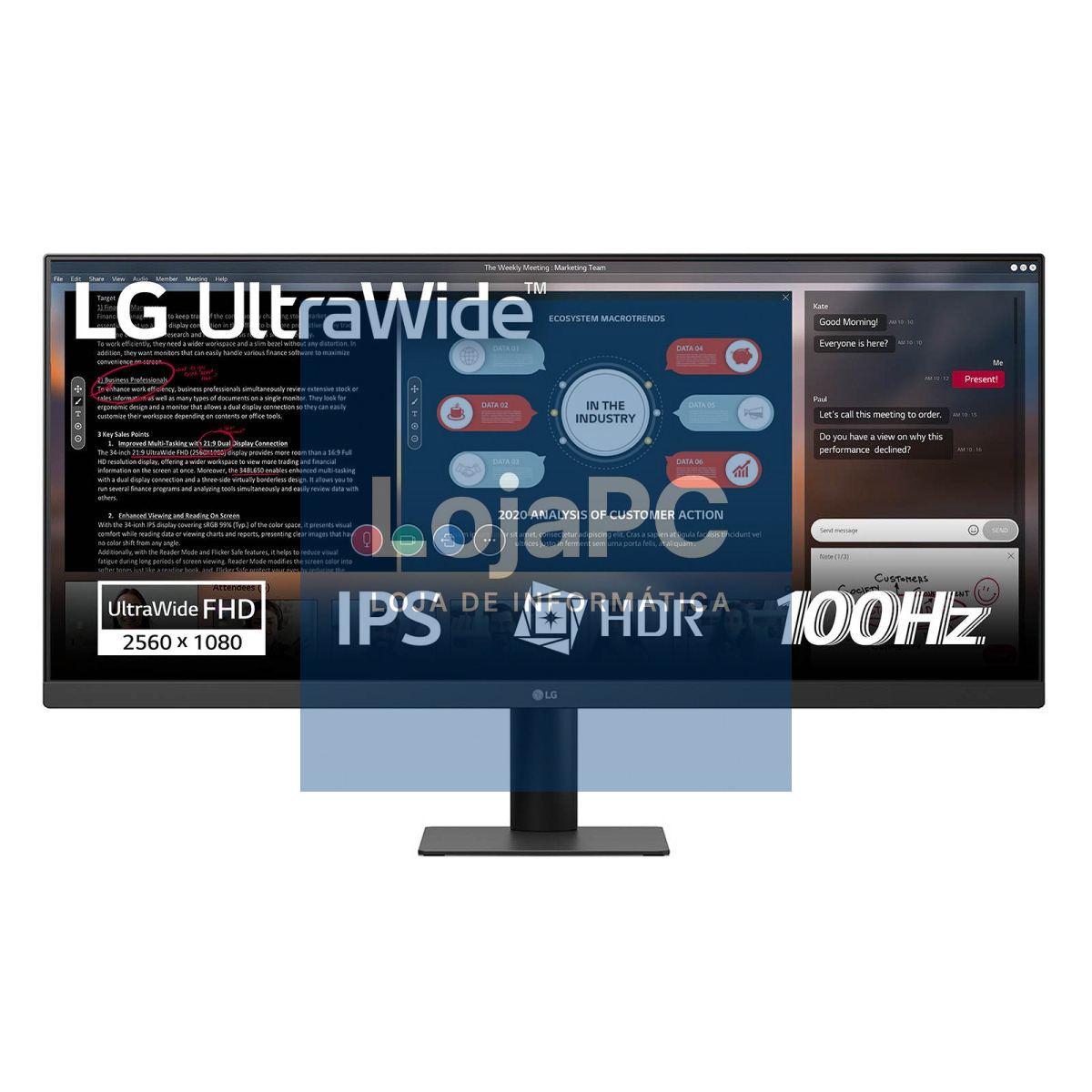 LG 29U511A-B.AEU 29inch IPS UWFHD 21:9 100Hz 250 cd/m2 5ms HDMI DP