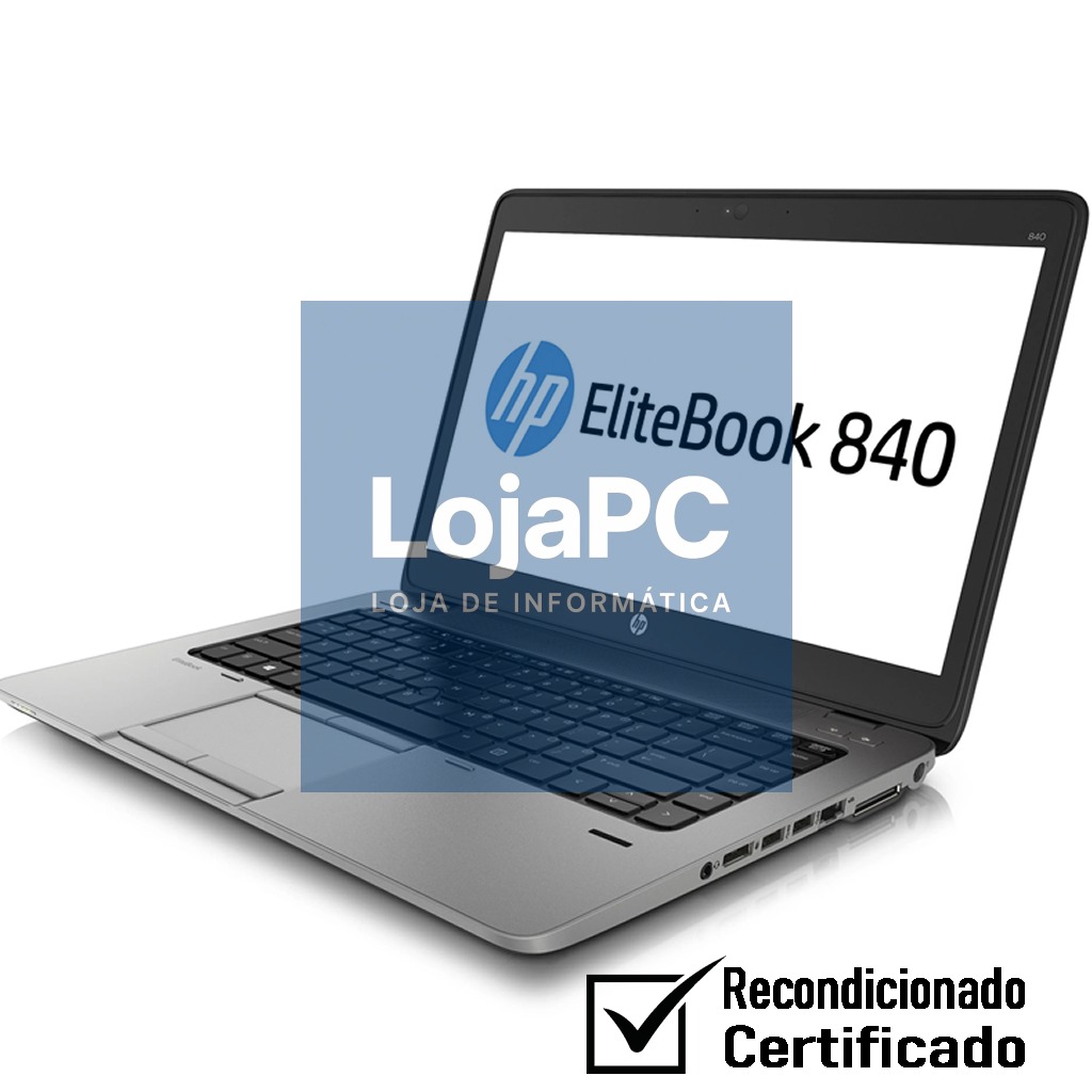 Portatil Recondicionado HP Elitebook 840G2 - Intel I5 5200 / DDR3 8GB / SSD 240GB / Ecrã 14" HD / Webcam / W10 Pro