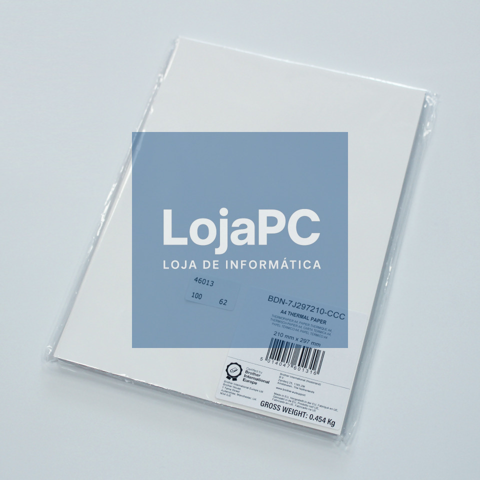 BROTHER Pack of 100 sheets of A4 thermal paper PJ722 PJ723 PJ762 PJ763 PJ763MFi PJ773 PJ822 PJ823 PJ862 PJ863 PJ883