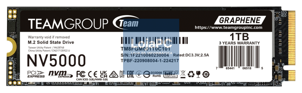 TEAM GROUP M.2 PCIe 4.0 NVMe 1TB NV5000