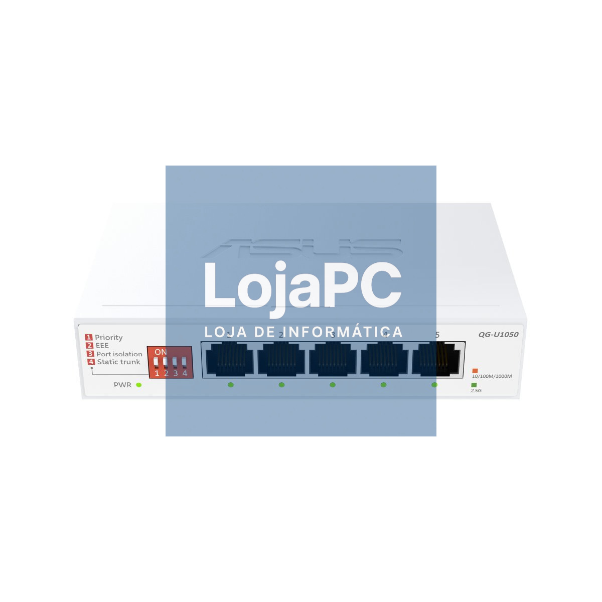 ASUS QG-U1050 5-Port 2.5G Unmanaged Switch Support 4 Intelligent Modes Home Network Hub Office Ethernet Splitter Plug and Play