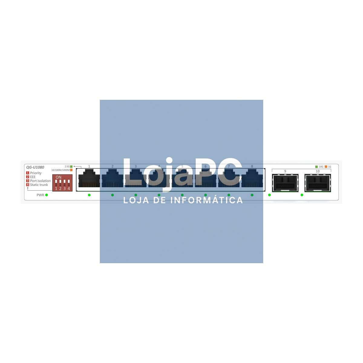 ASUS QG-U1080 Unmanaged Switch with 5 2.5G ports and 2 10G SFP+ ports supporting 4 smart modes home network hub