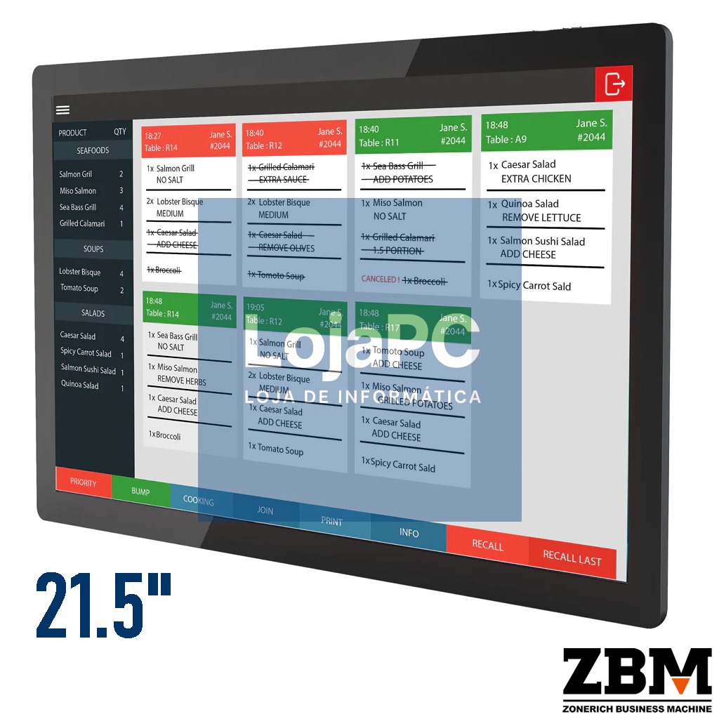 KDS Android ZQ-SCE21 - 21.5" Touch Capacitivo / 2GB / 16GB / Android