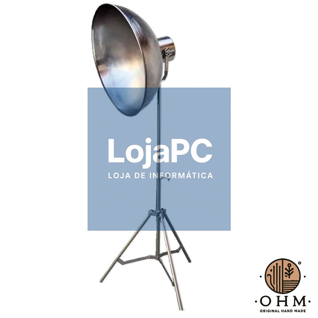 Candeeiro Tripé Prateado