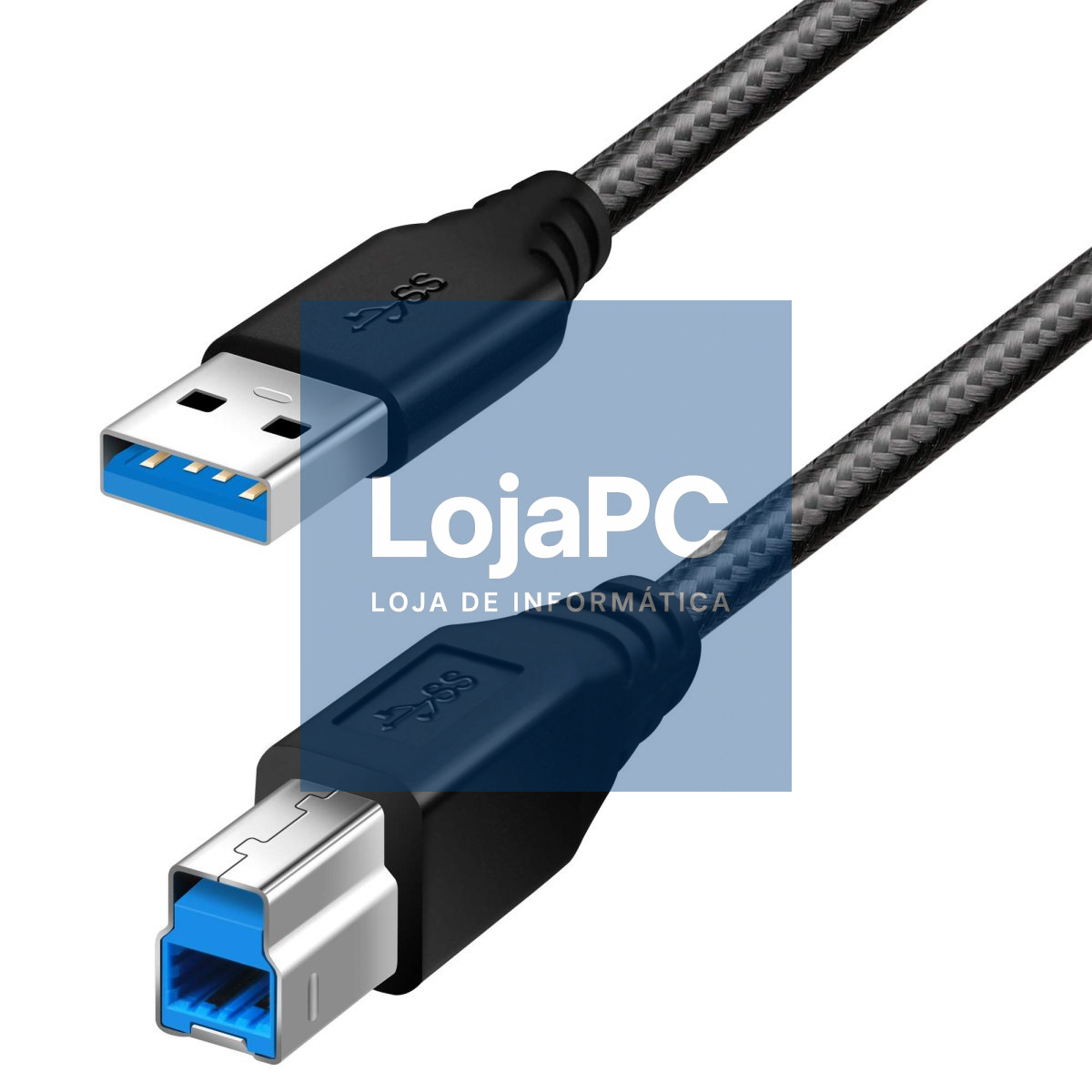 Cabo USB 3.0 tipo A/B 3.00m Preto