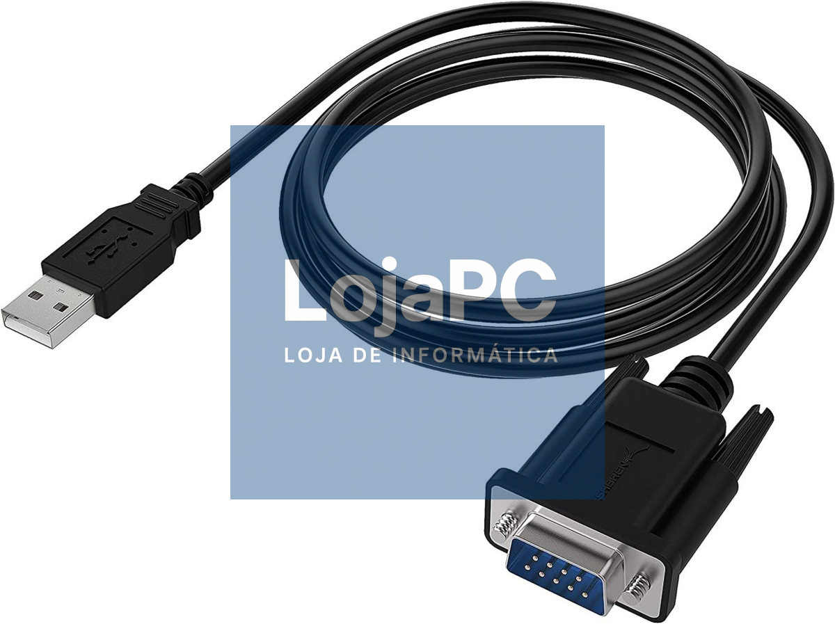 Conversor Adapter USB 2.0 > 1 x Serial 1.10m Preto