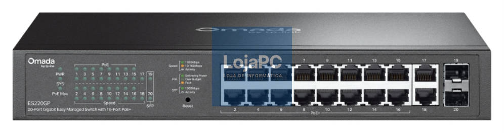 TP-LINK Omada 20-Port Gigabit Easy Managed Switch with 16-Port PoE+