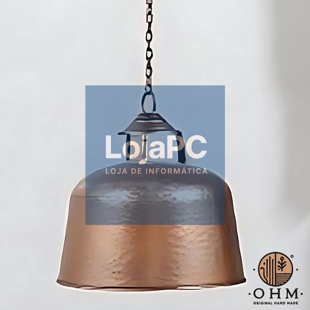 Candeeiro Ox em Metal Bronze Martelado