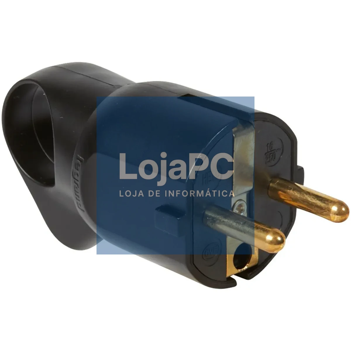 Conector macho 250VAC 16A Preto