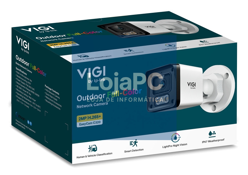 TP-LINK VIGI EASYCAM 2MP OUTDOOR FULL-COLOR BULLET C320 2.8mm