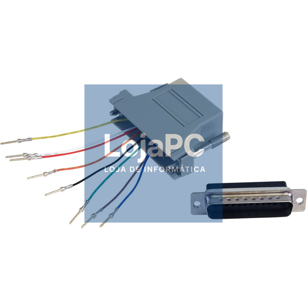 Adaptador RJ45 F/DB25 M Cinza