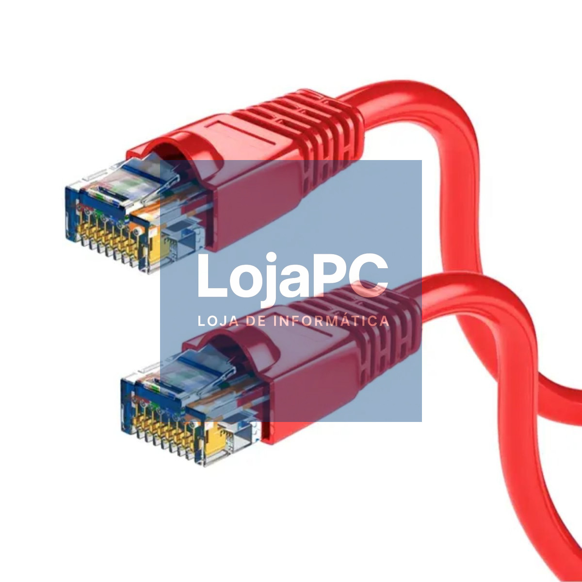 Chicote UTP RJ45 Cat6  5.00m Vermelho