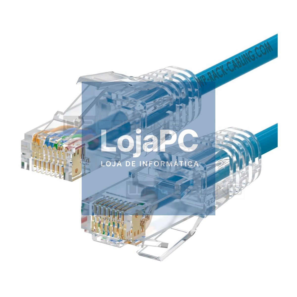 Chicote UTP RJ45 Cat6  1.00m Azul