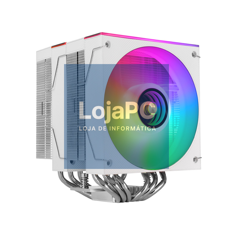 MARS GAMING MCPU-X26 CPU COOLER DUAL TOWER 2X F PWM ARGB FAN  WHITE