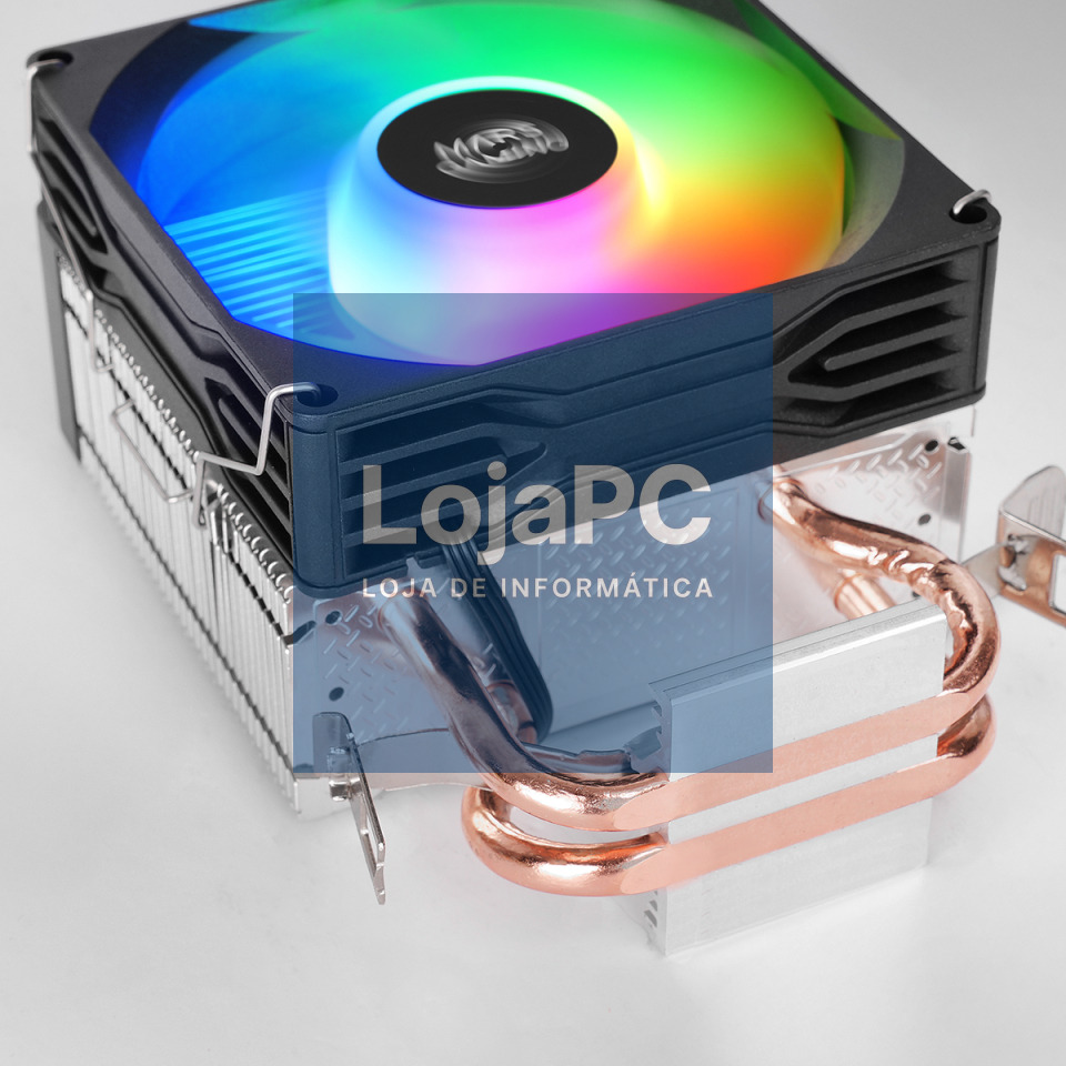 MARS GAMING MCPU-X2 CPU COOLER LOW PROFILE EXTREME SILENCE 2X HCT HEATPIPES 150W TDP FRGB INTEL&AMD BLACK
