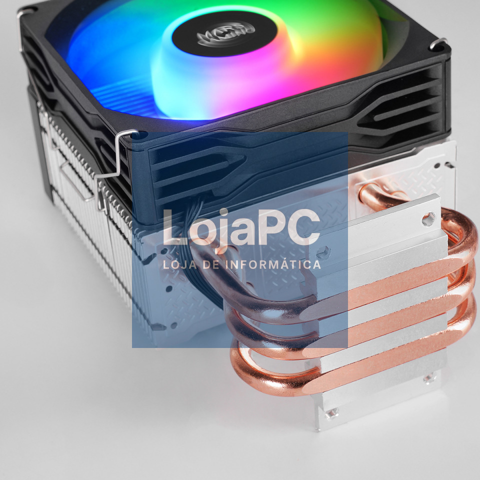 MARS GAMING MCPU-X3 CPU COOLER LOW PROFILE EXTREME SILENCE 3X HCT HEATPIPES 190W TDP FRGB INTEL&AMD BLACK