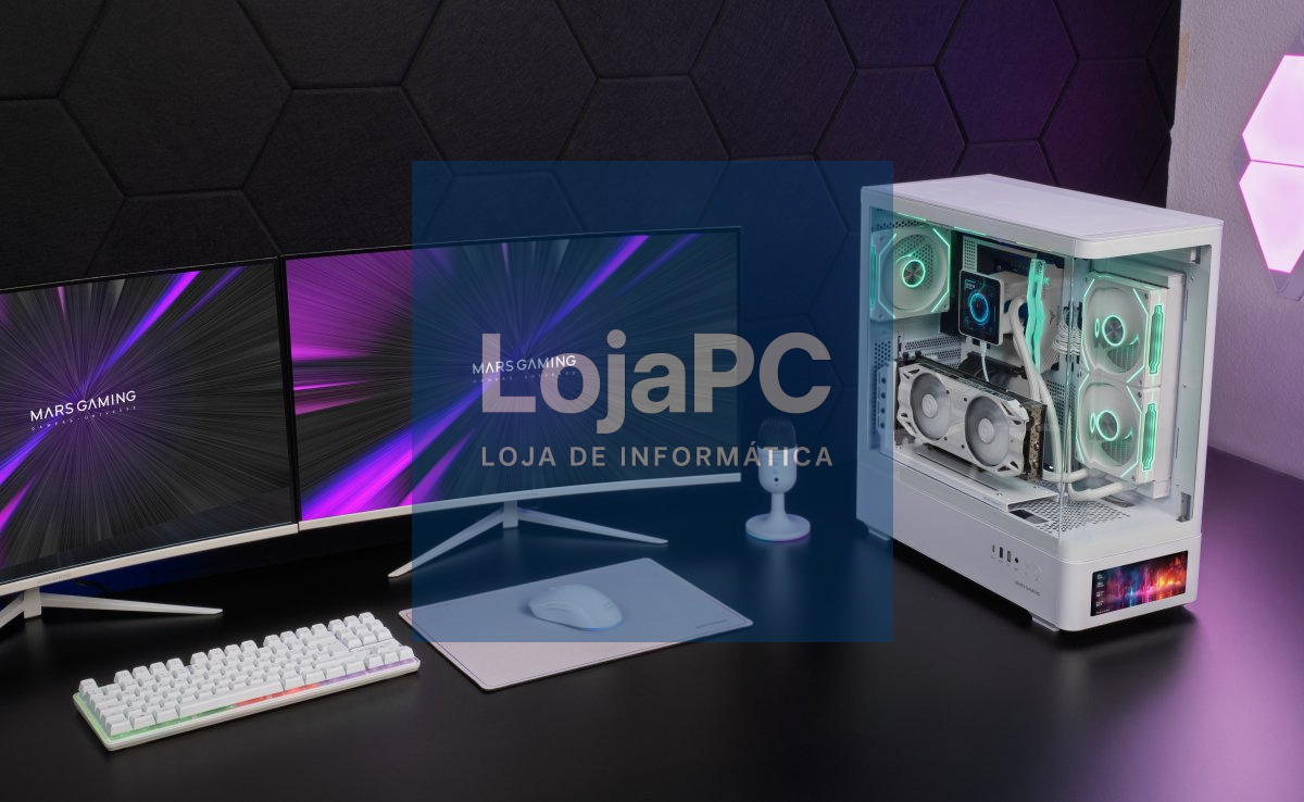 MARS GAMING MC-LCDPRO ATX CASE INTEGRATED 72inch IPS CURVED GLASS WHITE