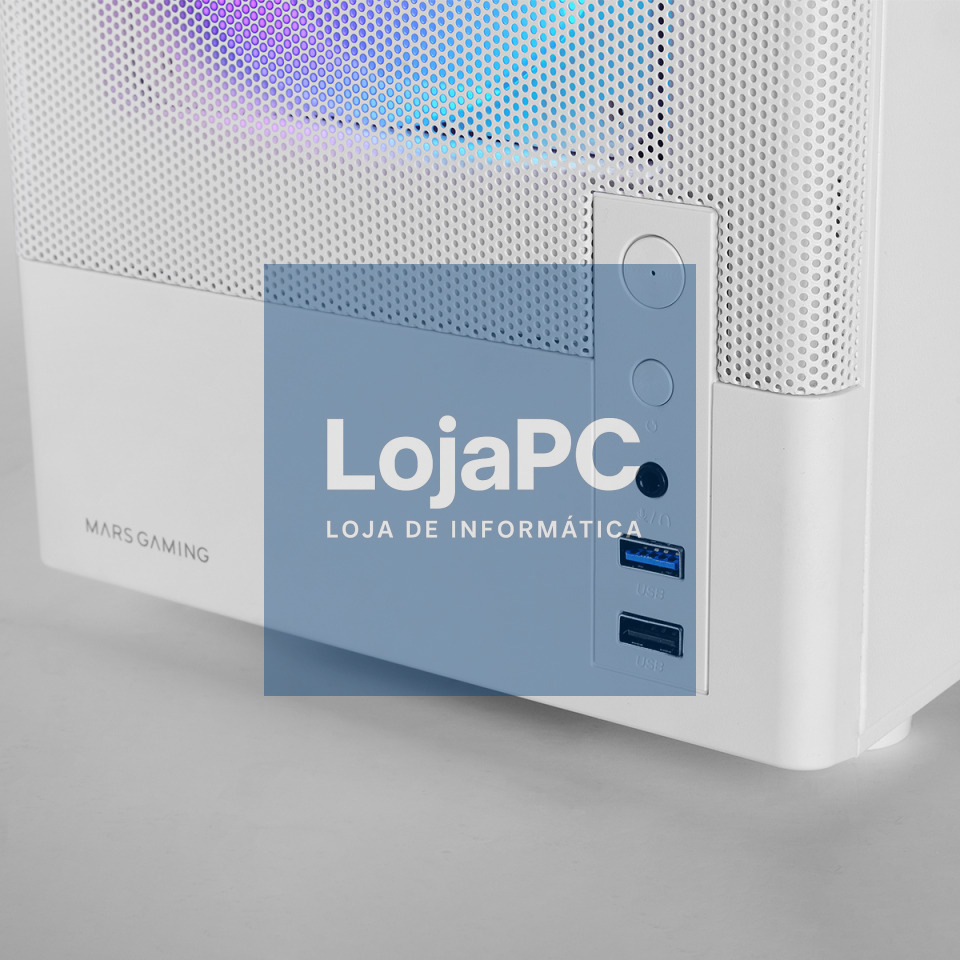 MARS GAMING MC-ONYX MICRO-ATX CASE 3X 120MM ARGB FAN GLASS FRONT MESH WHITE