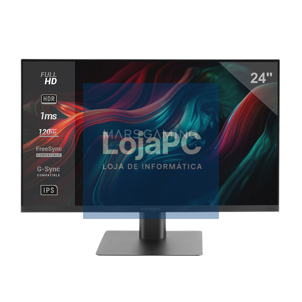 MARS GAMING MV-24 24inch FRAMELESS SLIM MONITOR ERGONOMIC BLACK