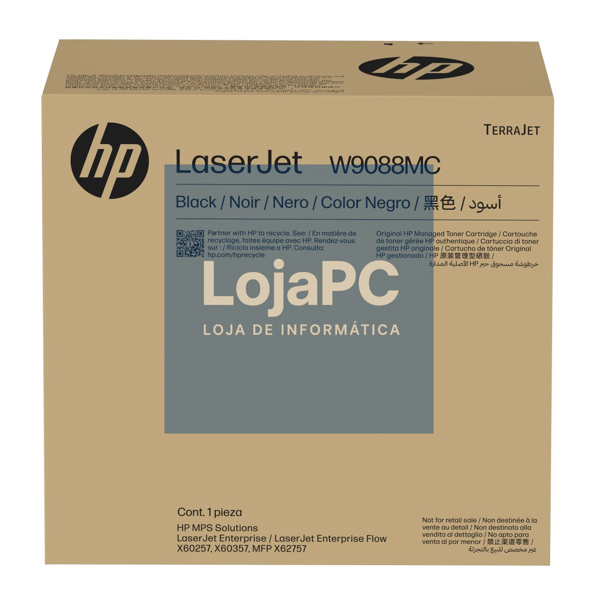 HP W9088MC Black Managed LaserJet Toner cartridge