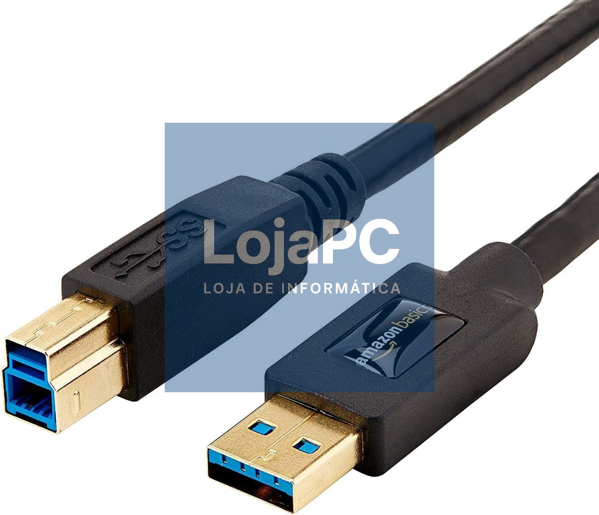 Cabo USB 3.0 tipo A M/ B M 2.00m Azul