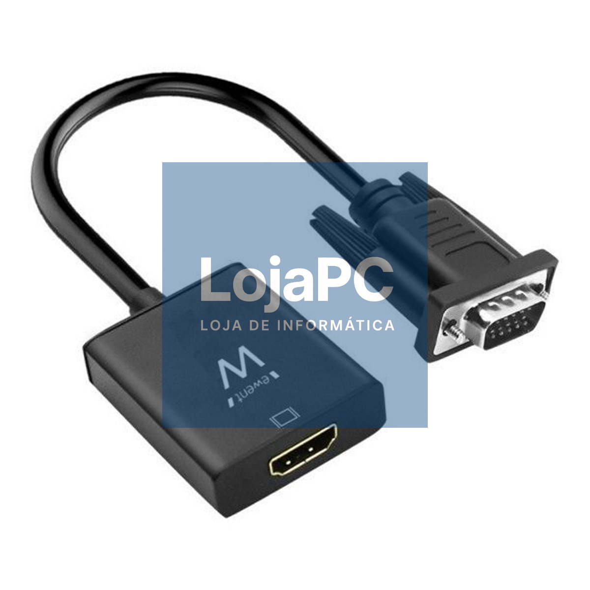 Adaptador VGA/HDMI with Audio Preto