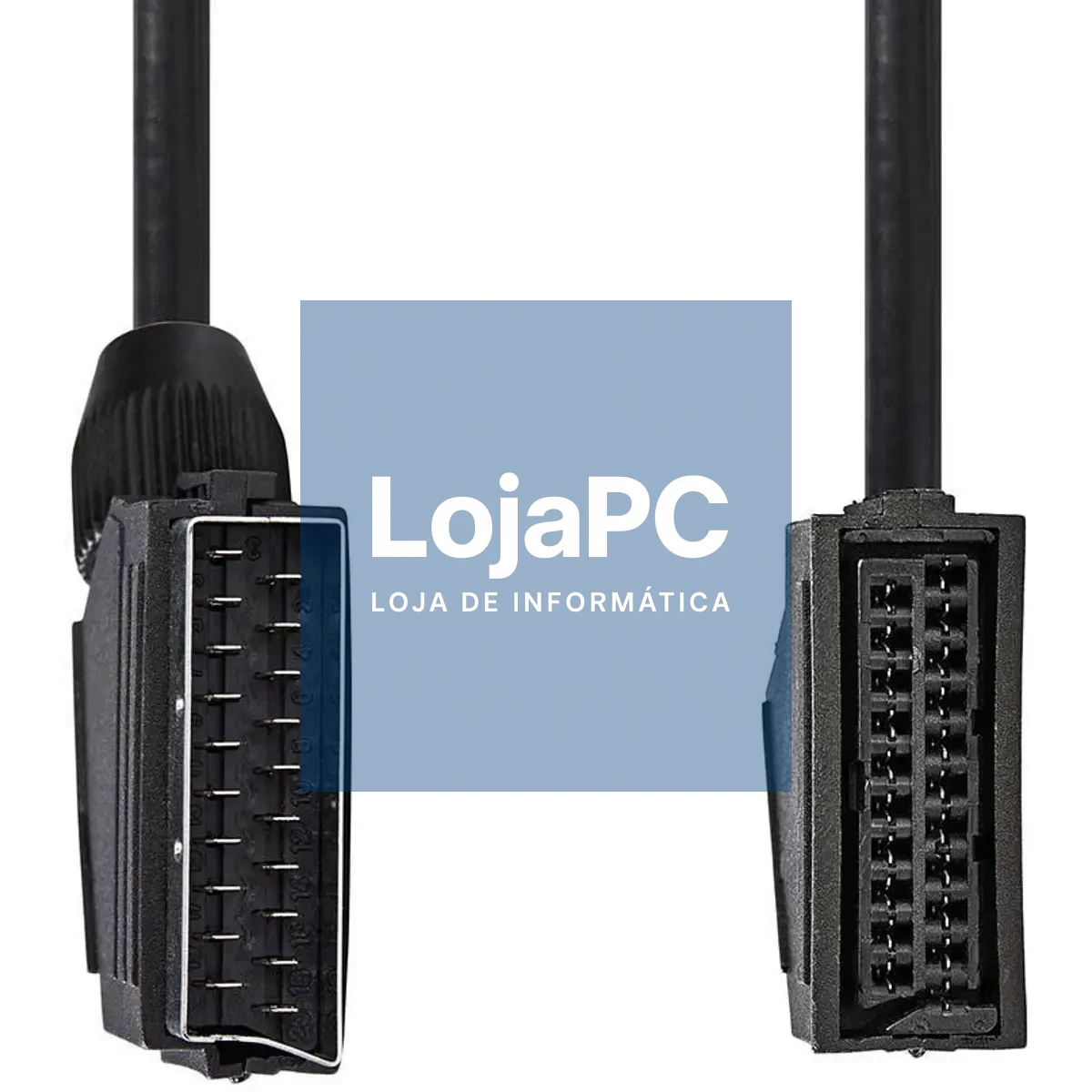 Cabo Video Scart/Scart 21 cond.  2.00mts Preto