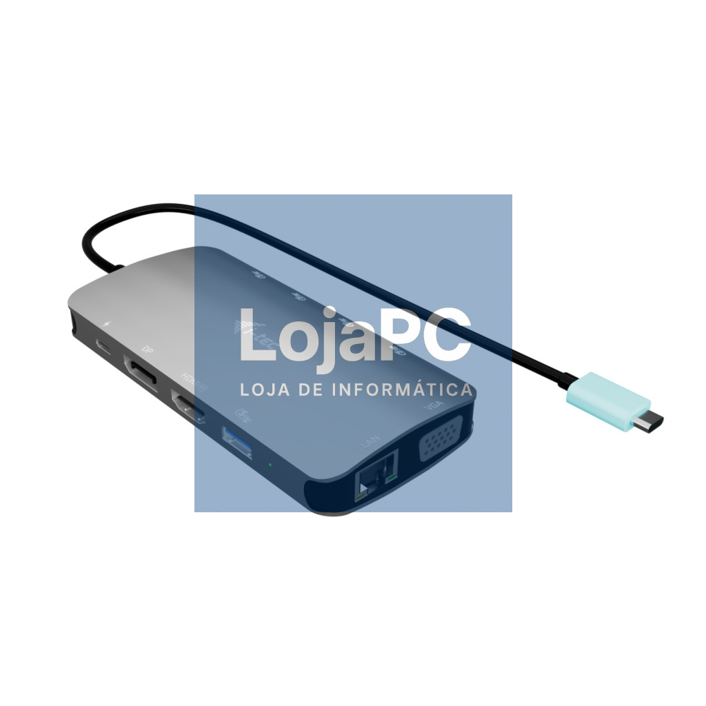 I-TEC USB-C Metal Nano 3x Display Docking Station 1x DP 1x HDMI 1x VGA 1x GLAN 1x USB-C Gen1 4x USB-A Gen1 Power Delivery 100W