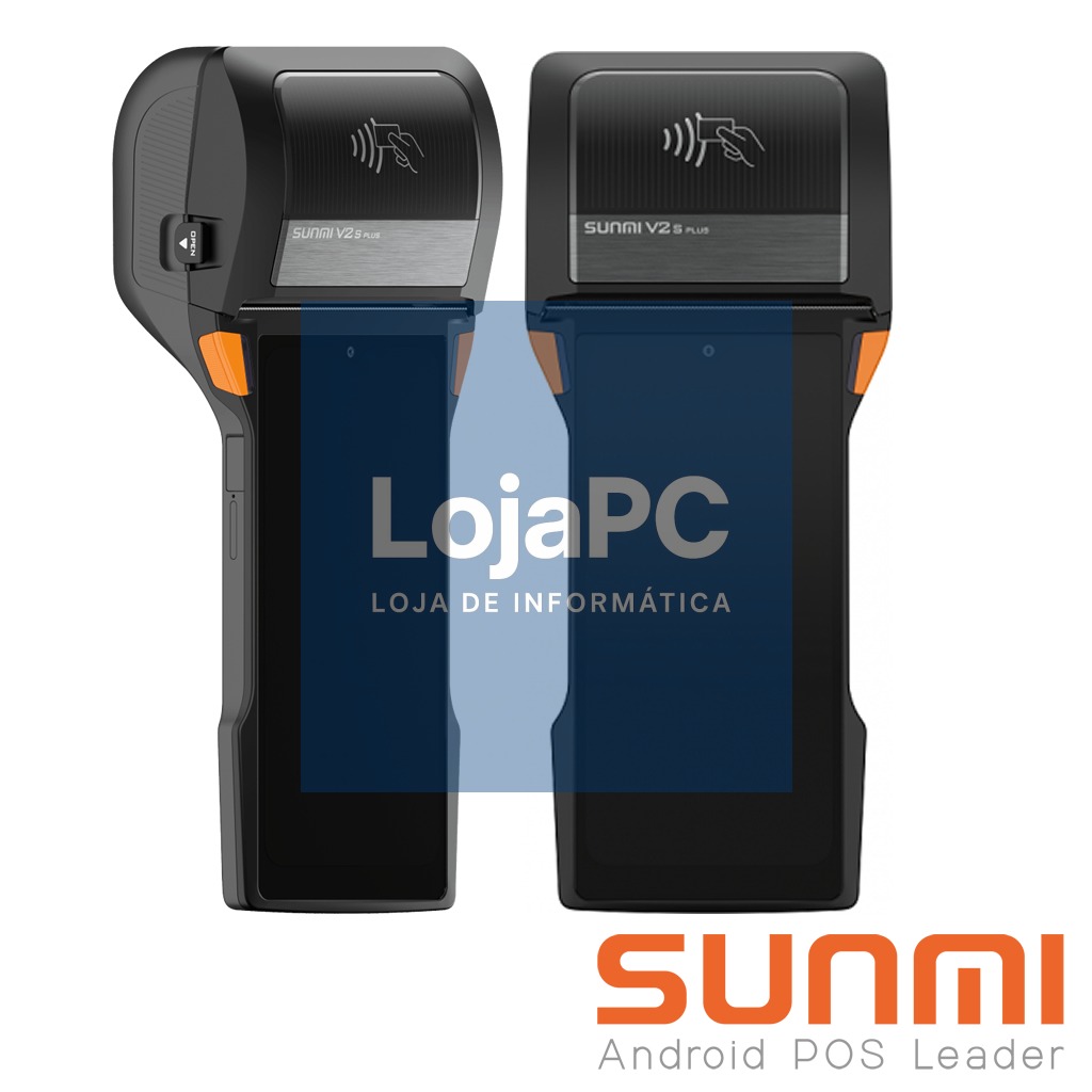 V2s PLUS, SUNMI OS, A11, 6.22", 2GB+16GB, 5MP rear camera, 80mm printer + label printer, Wifi, 4G, EU Adapter, 1-Y