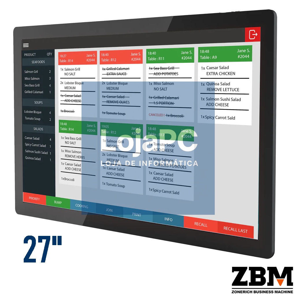 KDS Android ZQ-SCE21 - 27" Touch Capacitivo / 2GB / 16GB/ Android
