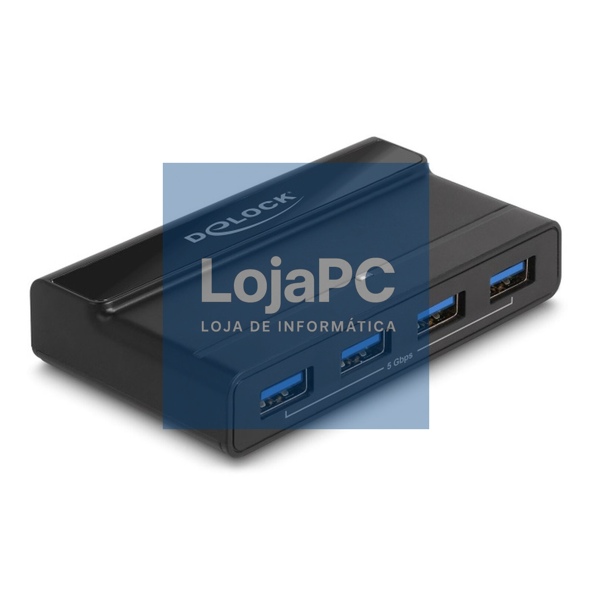 Delock USB 3.0 External Hub 4 Port Preto