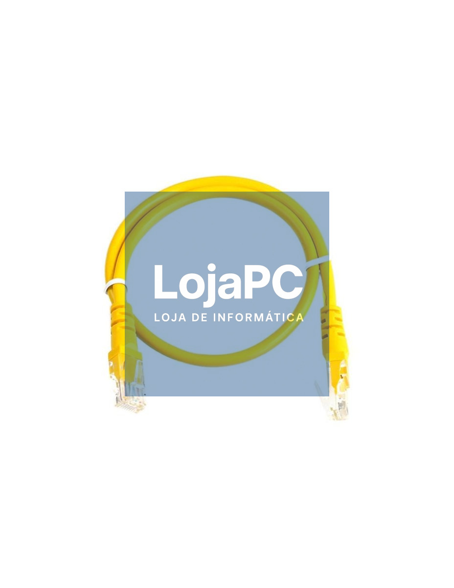 Chicote UTP RJ45 Cat5e 0.50m Amarelo