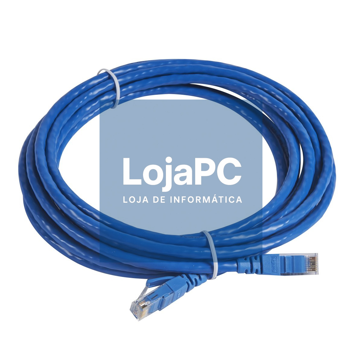 Chicote UTP RJ45 Cat6  5.00m Azul