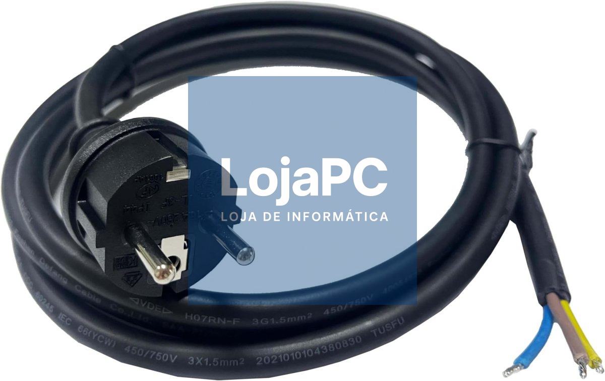 Cabo Alimentação IEC19/Schuko 230V / 16A  2.00m Preto