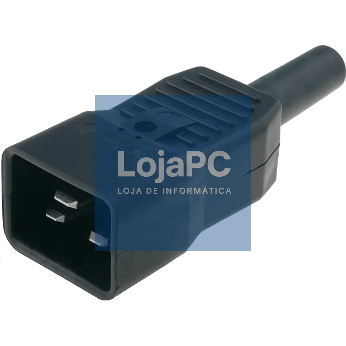 Conector alimentação p/cabo M- IEC C20 (16A) Preto