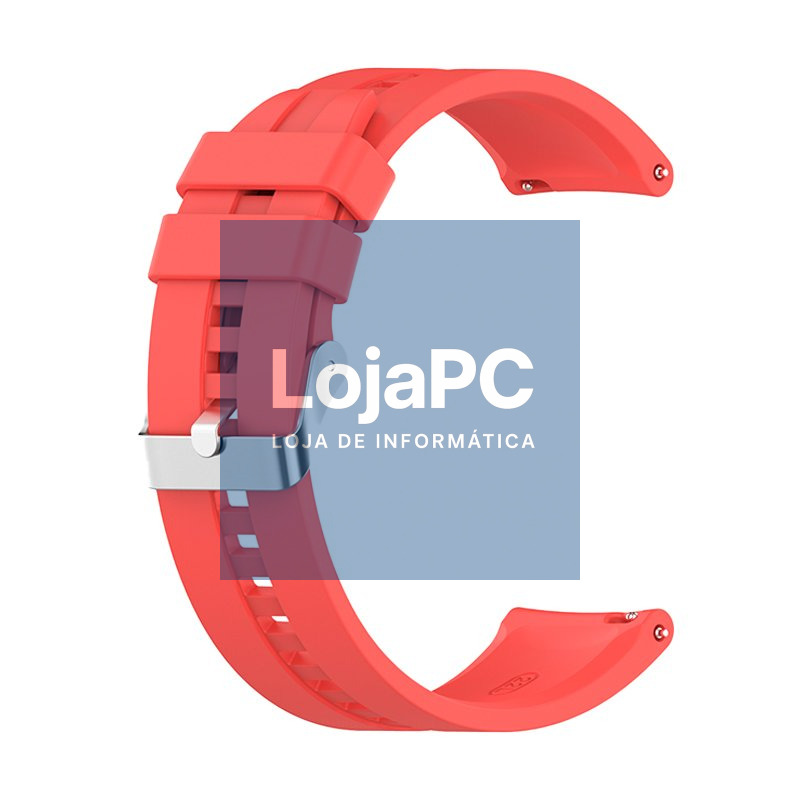 Pulseira Universal 22 mm Amazfit GTR / Stratos / Huawei / Samsung / COOL Rubber Red