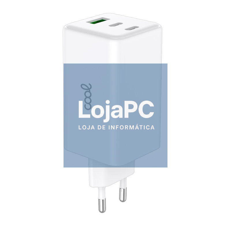 Universal Ultra Rápido Triplo (PD) 2 x Type-C + USB COOL Carregador de Rede (100W) GaN Branco — imagem 4