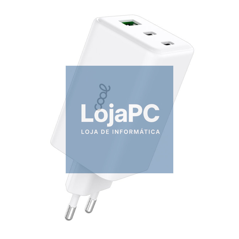 Universal Ultra Rápido Triplo (PD) 2 x Type-C + USB COOL Carregador de Rede (100W) GaN Branco — imagem 2