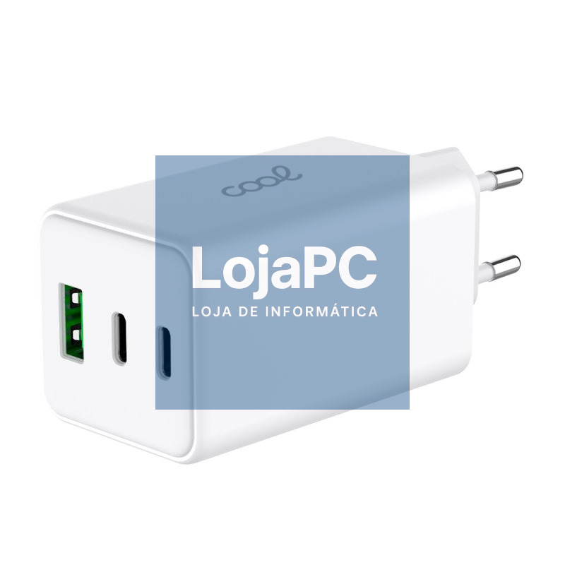 Universal Ultra Rápido Triplo (PD) 2 x Type-C + USB COOL Carregador de Rede (100W) GaN Branco — imagem 3
