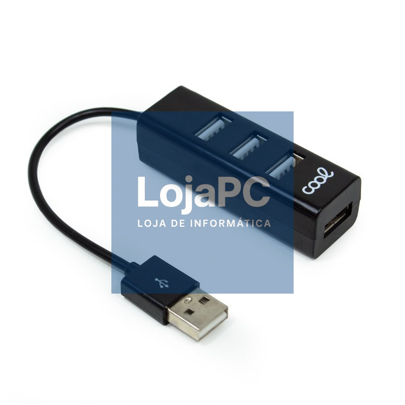 Universal USB 2.0 Hub COOL 4 Portas USB Preto