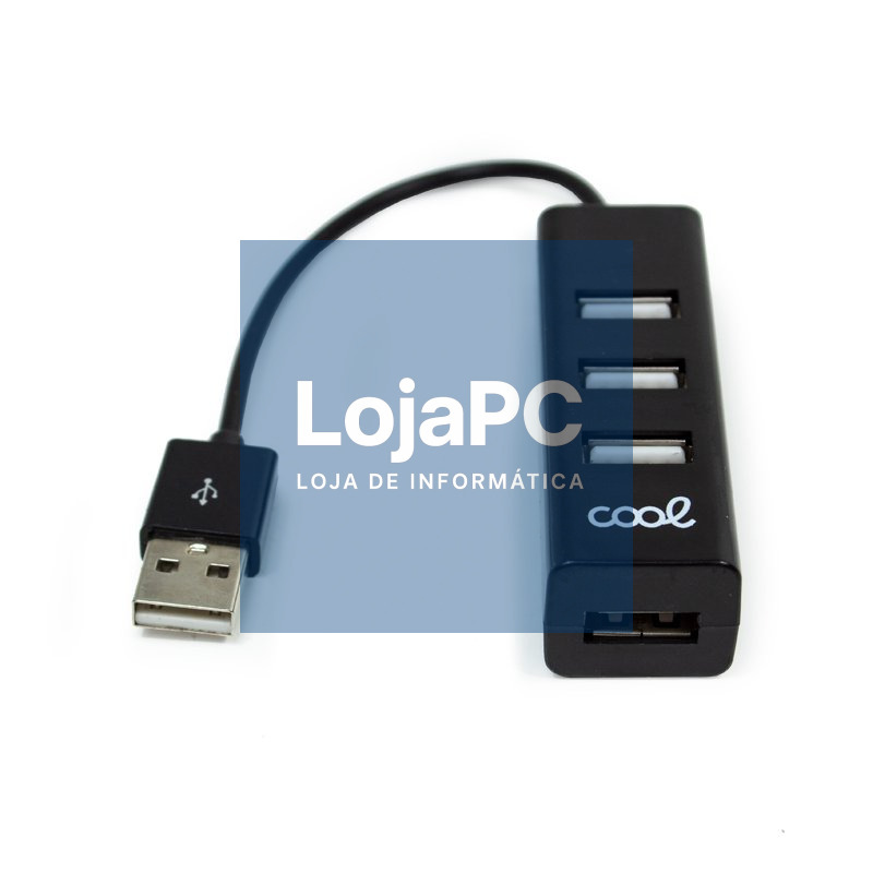 Universal USB 2.0 Hub COOL 4 Portas USB Preto — imagem 4