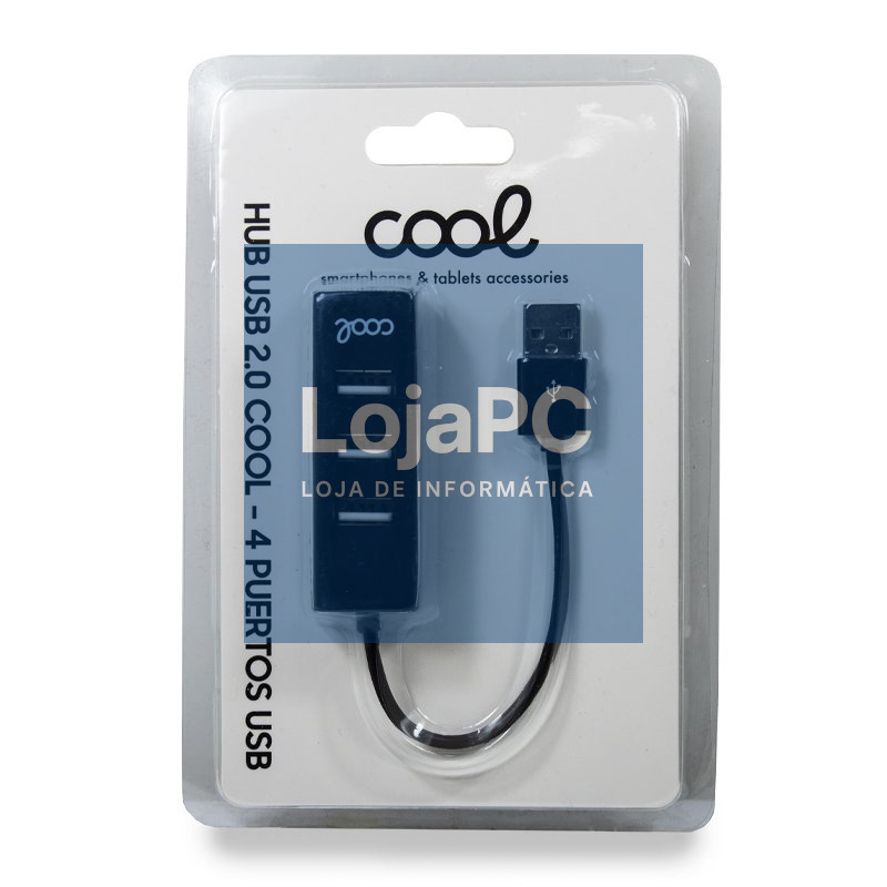 Universal USB 2.0 Hub COOL 4 Portas USB Preto — imagem 2