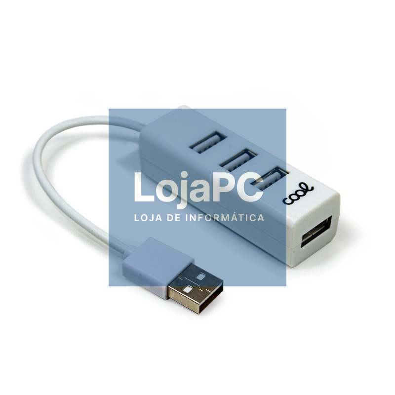 Universal USB 2.0 Hub COOL 4 Portas USB Branco