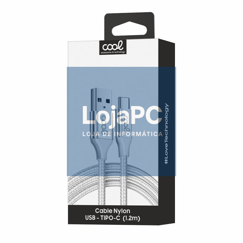 Cabo USB COOL Nylon Universal Tipo C (1,2 metros) — imagem 4