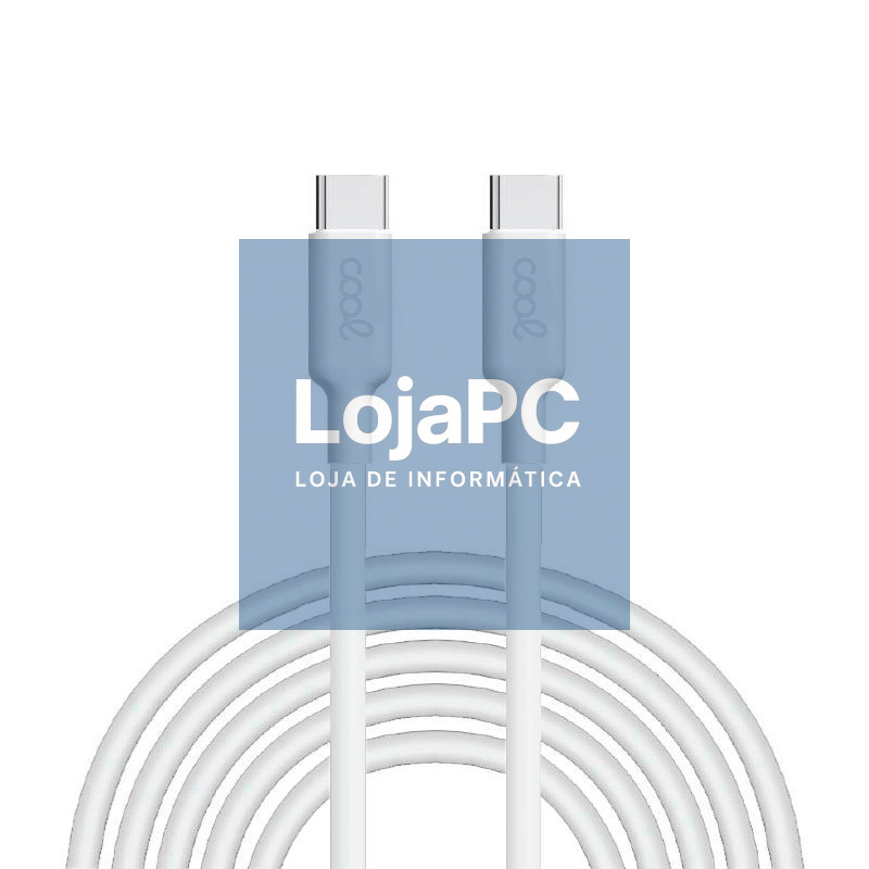 Cabo USB COOL Universal TIPO-C para TIPO-C (3 metros) Branco 3 Amp