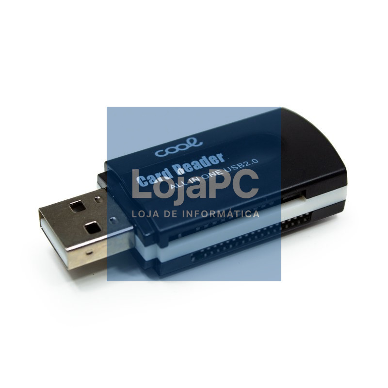 Leitor de Cartão de Memória Universal USB COOL (All in One) Preto