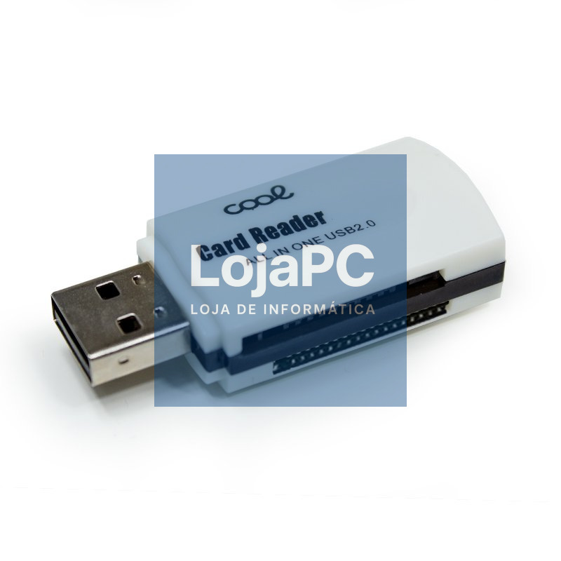 Leitor de Cartão de Memória Universal USB COOL (All in One) Branco