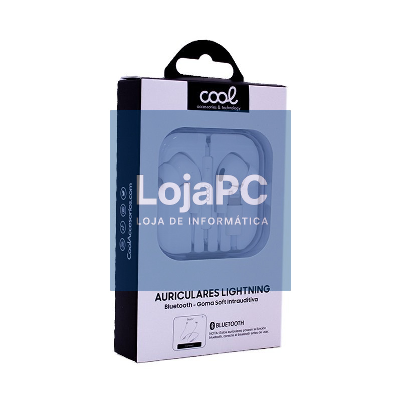 Fones de ouvido brancos estéreo COOL com microfone para iPhone - borracha INTRA-AURICULAR (Lightning Bluetooth) — imagem 4