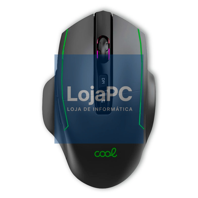 Wireless + Bluetooth Mouse 2 em 1 (recarregável) Gaming Led RGB COOL LAGOON