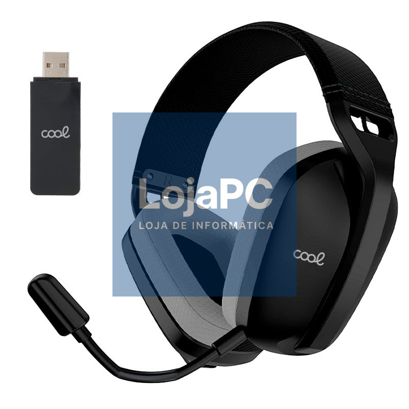 Fones de ouvido para jogos Wireless Stereo PC / PS4 / PS5 COOL Newton 3 em 1 preto